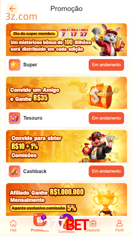 Bônus e Promoções